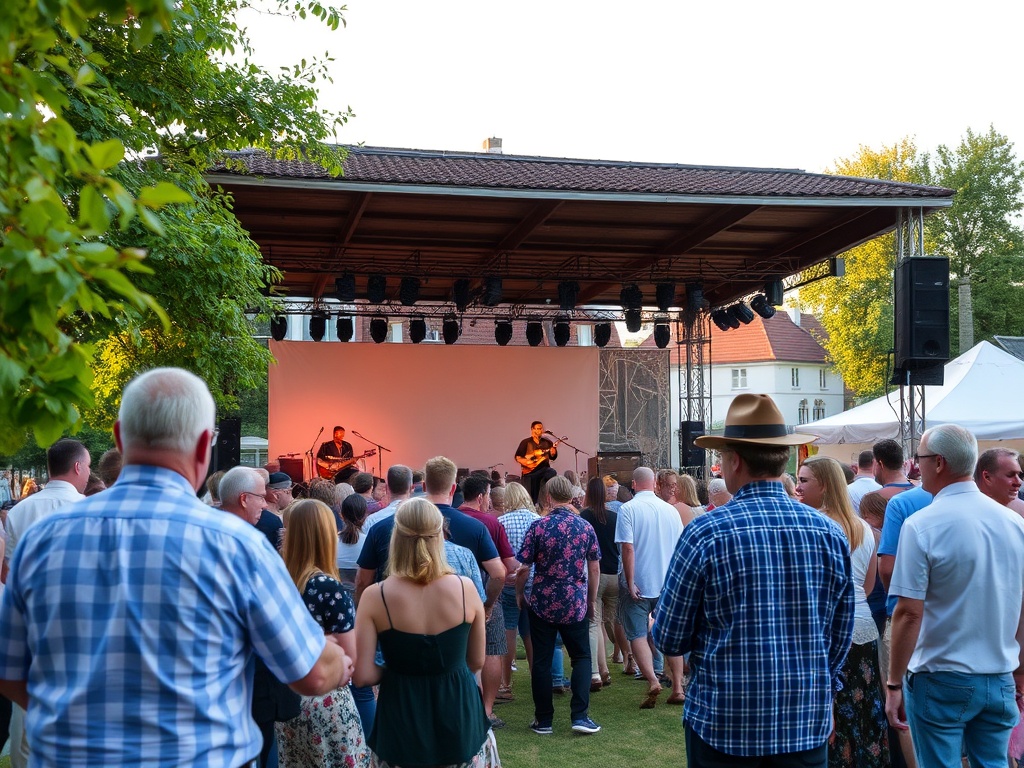Plakat filmowy wydarzenia kulturalnego w Kępie Parnickiej Szczecin
