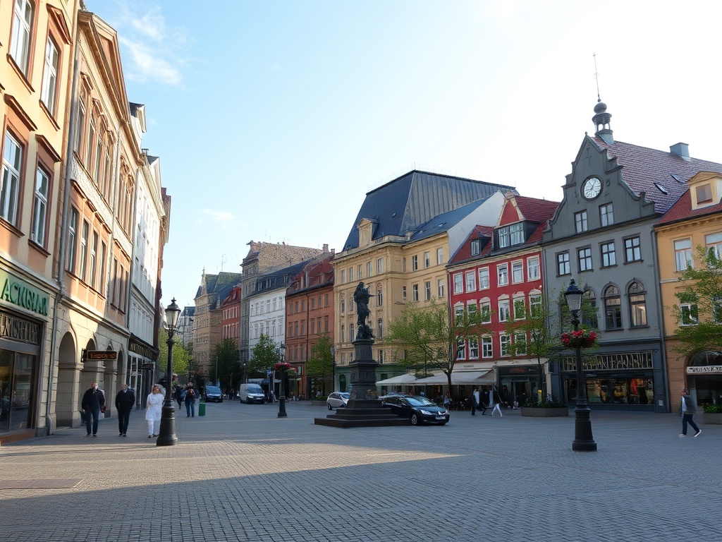 Ilustracja łącząca motywy kawy i piłki nożnej w kontekście Szczecina, symbolizująca jego różnorodne oblicza.