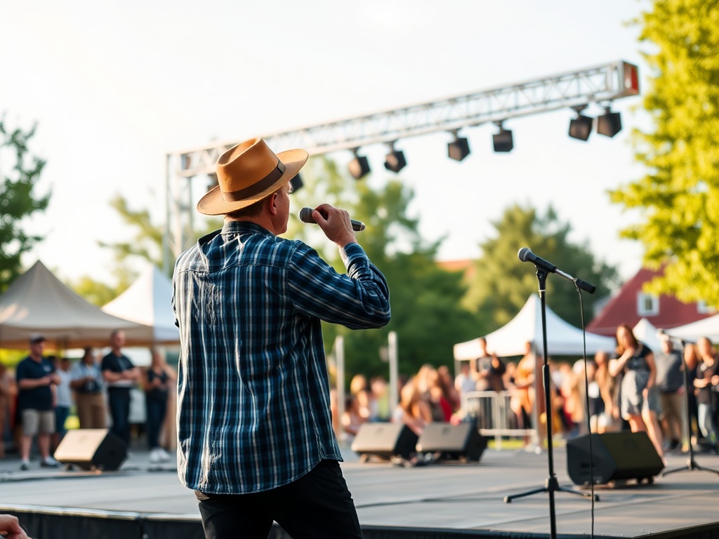 Ilustracja koncepcyjna przedstawiająca tajemnicze instalacje artystyczne "Szepty Lasu" i "Krzyk 7" na Kępie Parnickiej w Szczecinie