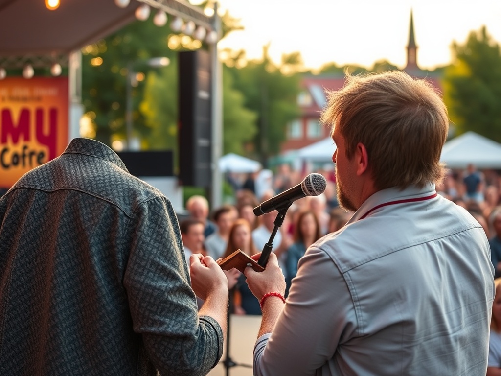 Tomasz Raczek podczas wydarzenia związanego ze Światowym Dniem Książki w Szczecinie
